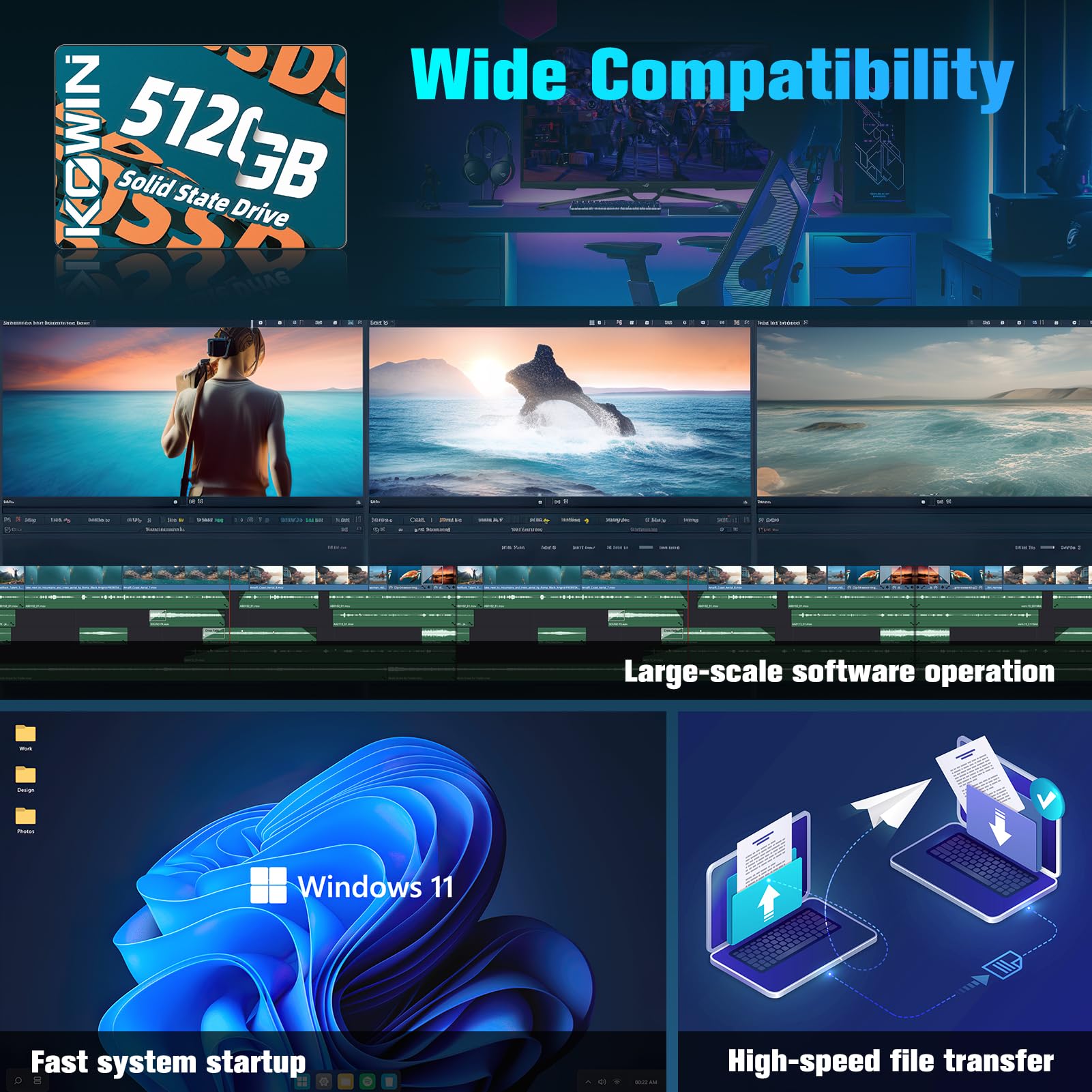 Amazon | KOWIN 2.5インチ SSD 512GB SATA III 内蔵ソリッドステート